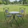Mosaic "Sequoia" Two Seater Table & Chair Bistro Set -Garden Supply Discount Store mosaic sequoia two seater table chair set 3