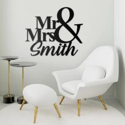 Mr & Mrs Personalised Wall Art