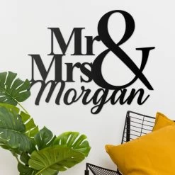 Mr & Mrs Personalised Wall Art -Garden Supply Discount Store mr mrs wall art 5