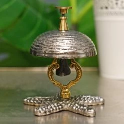 Silver & Gold Star Fish Reception Bell -Garden Supply Discount Store ng009 pa silver gold star fish reception bell