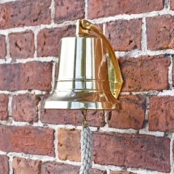 7" Brass Bell With Rope Lanyard -Garden Supply Discount Store ng500 xl 2