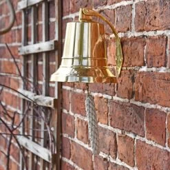 7" Brass Bell With Rope Lanyard -Garden Supply Discount Store ng500 xl 6