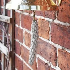 7" Brass Bell With Rope Lanyard -Garden Supply Discount Store ng500 xl 7