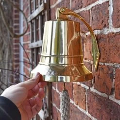 7" Brass Bell With Rope Lanyard -Garden Supply Discount Store ng500 xl 8
