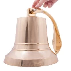 6" Brass Bell With Rope Lanyard -Garden Supply Discount Store ng500 brass hanging bells scale image