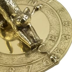 Polished Brass Cat And Mouse Sundial - 180mm -Garden Supply Discount Store nov0180 1