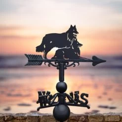 Pair Of Belgian "Tervuren" Shepherds Dog Weathervane -Garden Supply Discount Store pair of belgian shepherds dog weathervane 1