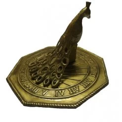 Octagonal Peacock Sundial - 230mm