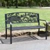 Personalised Robins Iron & Steel Park Bench In Black