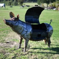 Pig BBQ Sculpture -Garden Supply Discount Store pig bbq 5