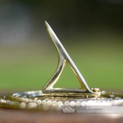 Polished Brass 'Sunface' Sundial - 120mm -Garden Supply Discount Store polished bras sundial gnomon