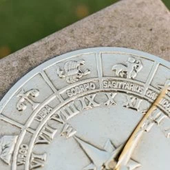 Polished Brass 'Horoscope' Sundial - 230mm -Garden Supply Discount Store polished brass horoscope sundial 230mm 4