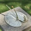 Polished Brass 'Lily Pad & Bullfrog' Sundial - 210mm -Garden Supply Discount Store polished brass lily pad bullfrog sundial 210mm 3