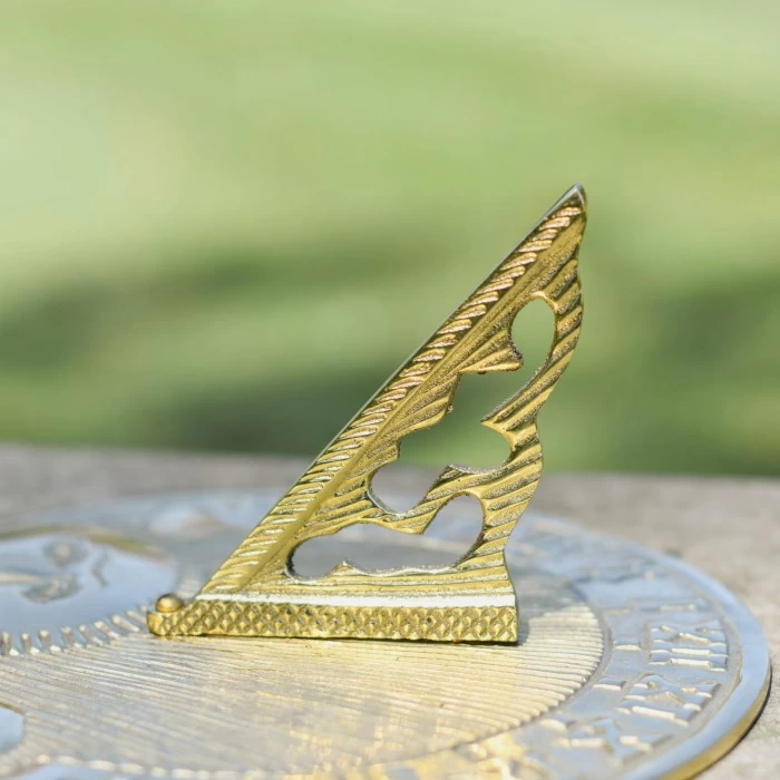 Polished Brass 'Rising Run' Sundial 6 Polished Brass 'Rising Run' Sundial - Image 4