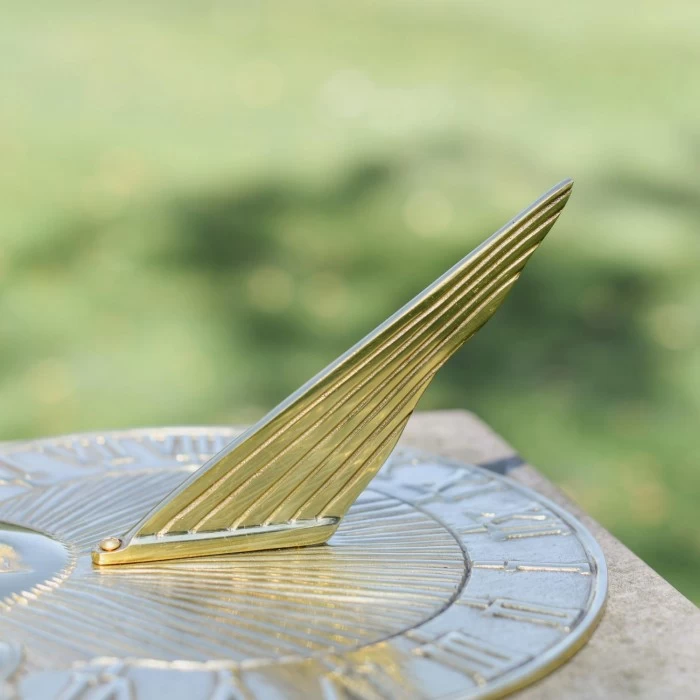 Polished Brass 'Rising Run' Sundial 4 Polished Brass 'Rising Run' Sundial - Image 2