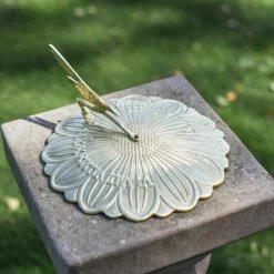 Polished Brass 'Sunflower' Sundial - 250mm