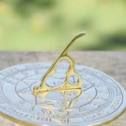 Polished Brass 'Sunny Hours' Sundial - 180mm -Garden Supply Discount Store polished brass sunny hours sundial 180mm 1