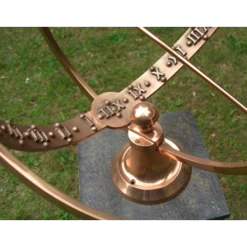Polished Copper Armillary - 44cm -Garden Supply Discount Store polished solid copper armillary 1