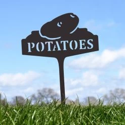 Black "Potatoes" Vegetable Label 8 Black "Potatoes" Vegetable Label -Garden Supply Discount Store potatoes label blk 3