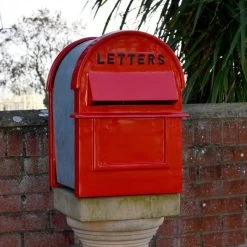 Red & Black Grosvenor Telescopic Post Box -Garden Supply Discount Store red and black grovenor telescopic post box 2