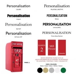 Personalised "King George" Rex Red Period Post Box -Garden Supply Discount Store red king geroge post box fonts