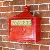 Red "The Suffolk" Post Or Parcel Box -Garden Supply Discount Store red the suffolk post or parcel box