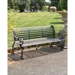 Robust “Chatham" Three Seater Park Bench - Black -Garden Supply Discount Store robust chatham 22 park bench black 1