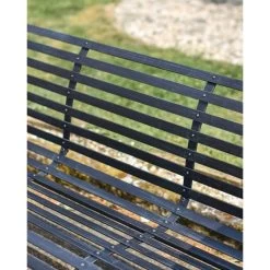 Robust “Chatham" Three Seater Park Bench - Black -Garden Supply Discount Store robust chatham 22 park bench black 5