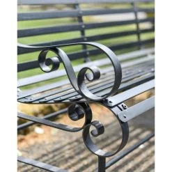Robust “Chatham" Three Seater Park Bench - Black -Garden Supply Discount Store robust chatham 22 park bench black 6