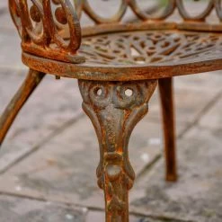 'The Embry' Rustic Cast Iron Heart Scrolled Garden Chair -Garden Supply Discount Store rus 6 2