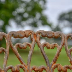 'The Embry' Rustic Cast Iron Heart Scrolled Garden Chair -Garden Supply Discount Store rus 7 2