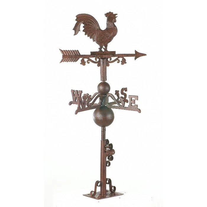 Standard Iron Rooster Weathervane In A Rustic Finish 4 Standard Iron Rooster Weathervane In A Rustic Finish - Image 2