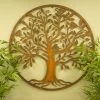 Rustic Bird & Tree Round Wall Art -Garden Supply Discount Store rustic bird tree round wall art 1