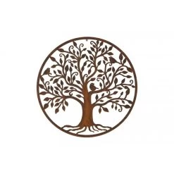 Rustic Bird & Tree Round Wall Art -Garden Supply Discount Store rustic bird tree round wall art 2