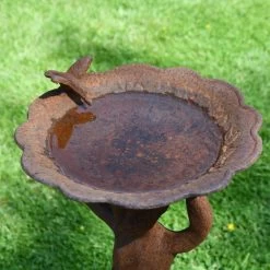 Rustic Cherub Bird Bath -Garden Supply Discount Store rustic cherub bird bath 4