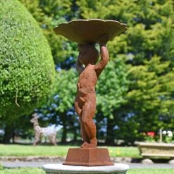 Rustic Cherub Bird Bath -Garden Supply Discount Store rustic cherub bird bath 5