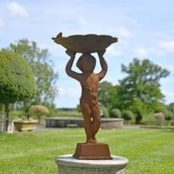 Rustic Cherub Bird Bath -Garden Supply Discount Store rustic cherub bird bath 8