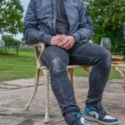 'Alvera' Rustic Cream Cast Iron Victorian Chair -Garden Supply Discount Store rustic cream cast iron victorian chair 2