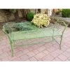 Rustic Green Flat Bench