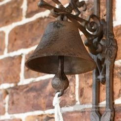 Rustic Garden Bell - Angel -Garden Supply Discount Store rustic iron garden bell