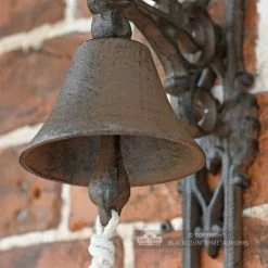 Rustic Garden Bell - Sailboat -Garden Supply Discount Store rustic iron garden bell 2