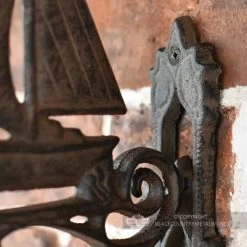 Rustic Garden Bell - Sailboat -Garden Supply Discount Store rustic iron sailboat garden bell bracket