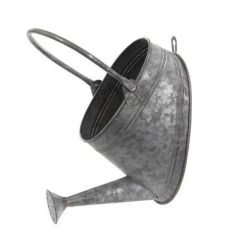 Rustic Steel Wall Mounted Watering Can Planter