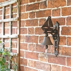 Rustic Garden Bell - Sailboat -Garden Supply Discount Store rustic wall mounted garden bell sailboat
