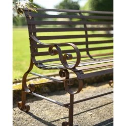 Rustic Wrought Iron “Chatham" Two Seater Garden Bench 22 Rustic Wrought Iron “Chatham" Two Seater Garden Bench -Garden Supply Discount Store rustic wrought iron chatham two seater garden bench 2
