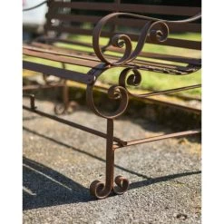Rustic Wrought Iron “Chatham" Two Seater Garden Bench 18 Rustic Wrought Iron “Chatham" Two Seater Garden Bench -Garden Supply Discount Store rustic wrought iron chatham two seater garden bench 6