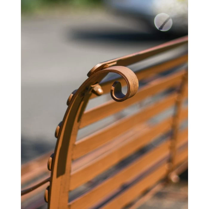 Rustic Wrought Iron “Chatham" Two Seater Garden Bench 11 Rustic Wrought Iron “Chatham" Two Seater Garden Bench - Image 9