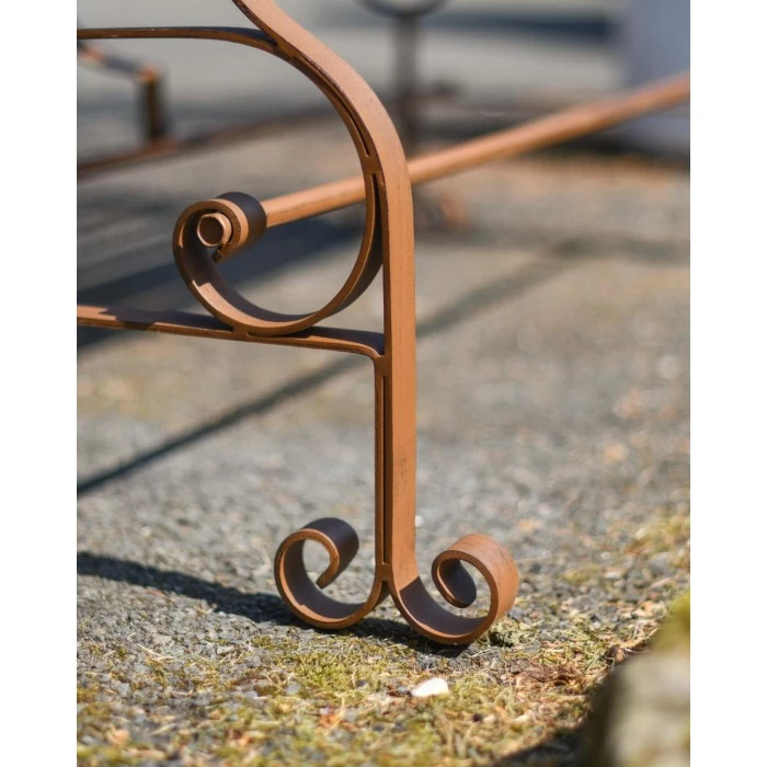 Rustic Wrought Iron “Chatham" Two Seater Garden Bench 9 Rustic Wrought Iron “Chatham" Two Seater Garden Bench - Image 7