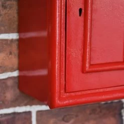 Red & Gold "Goldney" King George Curved Roof Post Box -Garden Supply Discount Store sani130 r s 4