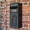 Black & Gold "Newland" Elizabeth Regina Post Box -Garden Supply Discount Store sani135 blk s 1